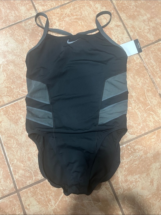 Nike Other - Nike Black Swimsuit with Gray Side Panels